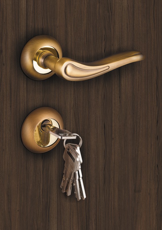 Ручка Fuaro (Фуаро) раздельная R.RM54.MELODY (MELODY RM) AB/GP-7 бронза/золото 