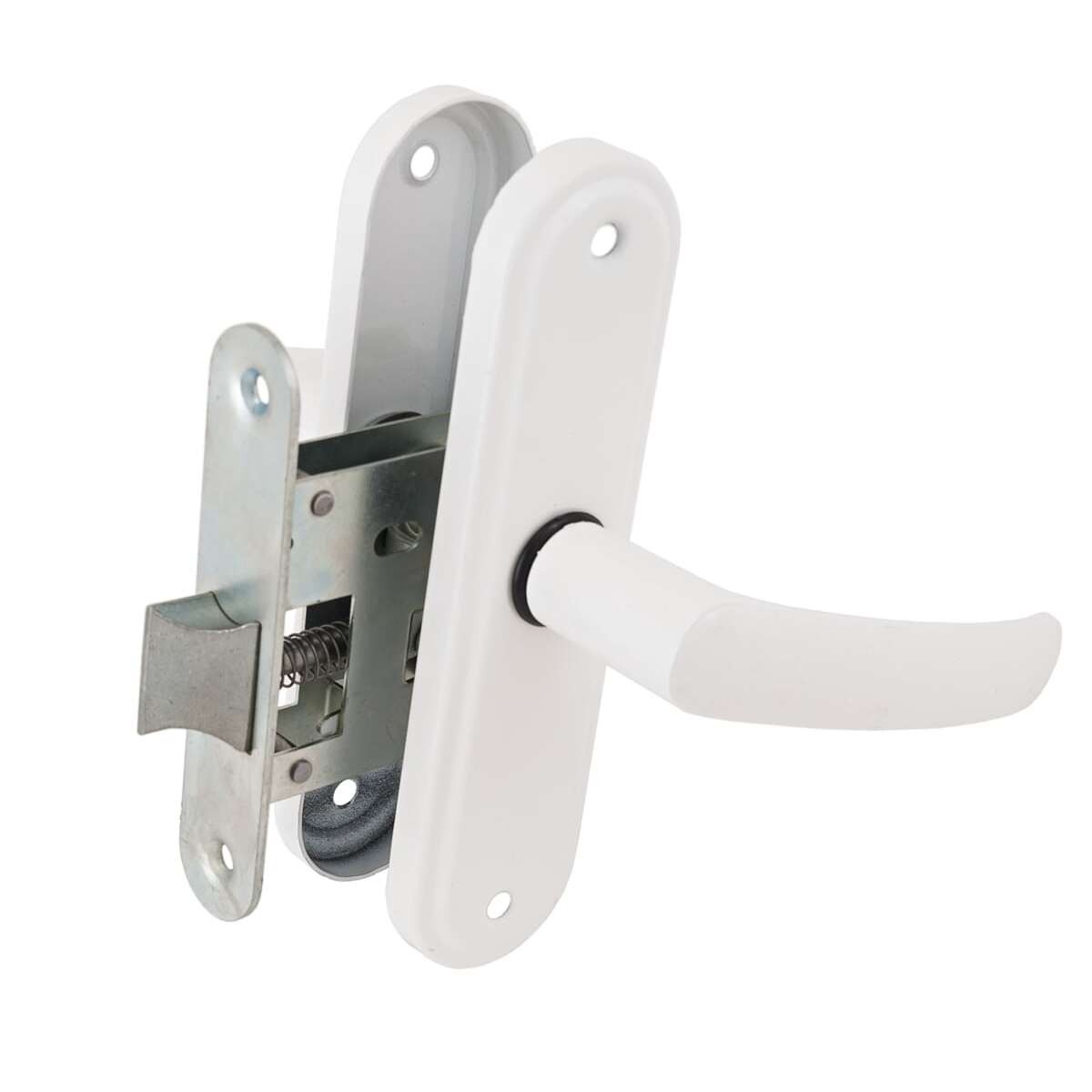 Защелка Absolyute (Абсолют) врезная ЗЩ1-45А (белый глянец) 