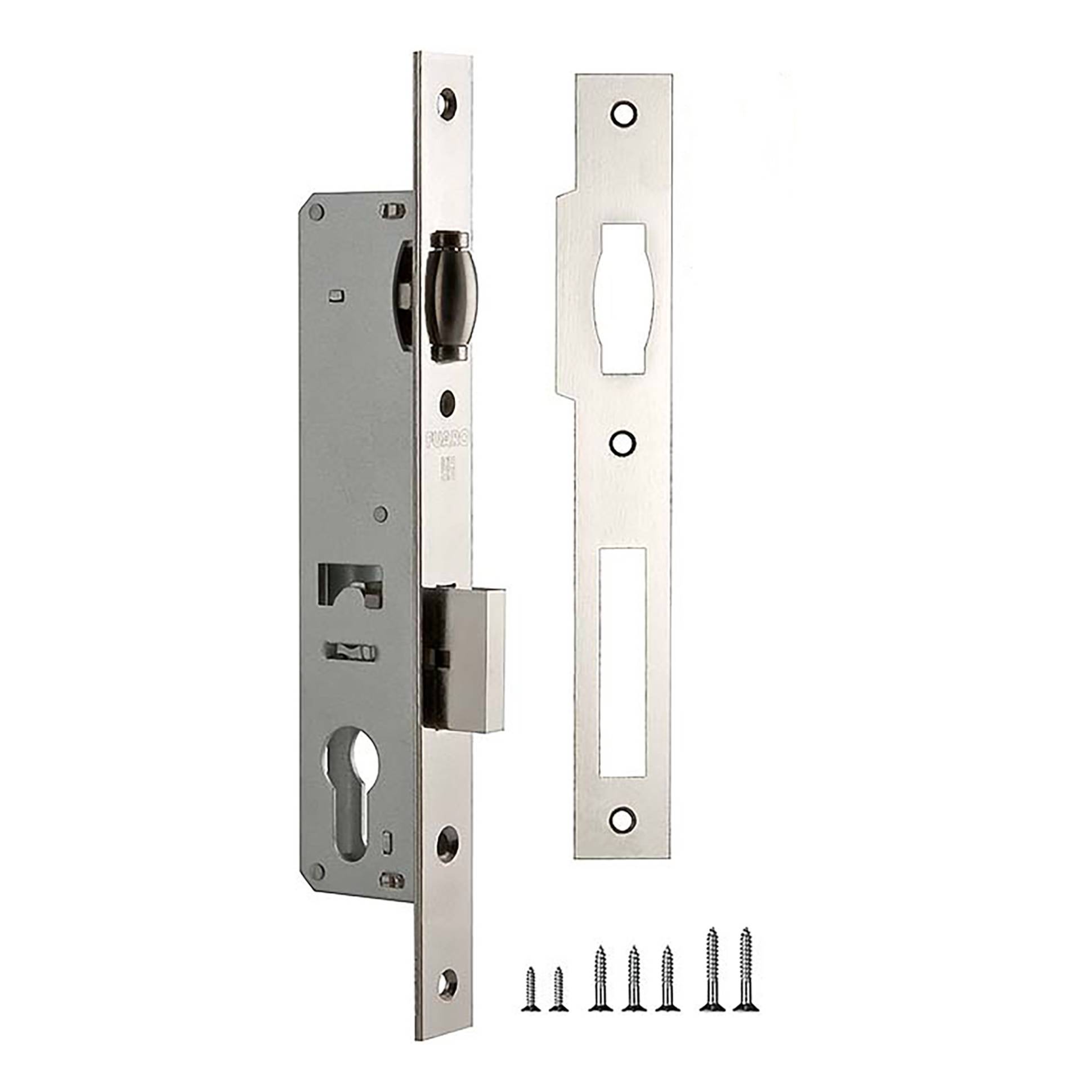 Корпус Fuaro (Фуаро) узкопрофильного замка с роликовой защелкой PROF155-25 (155-25) CP хром 