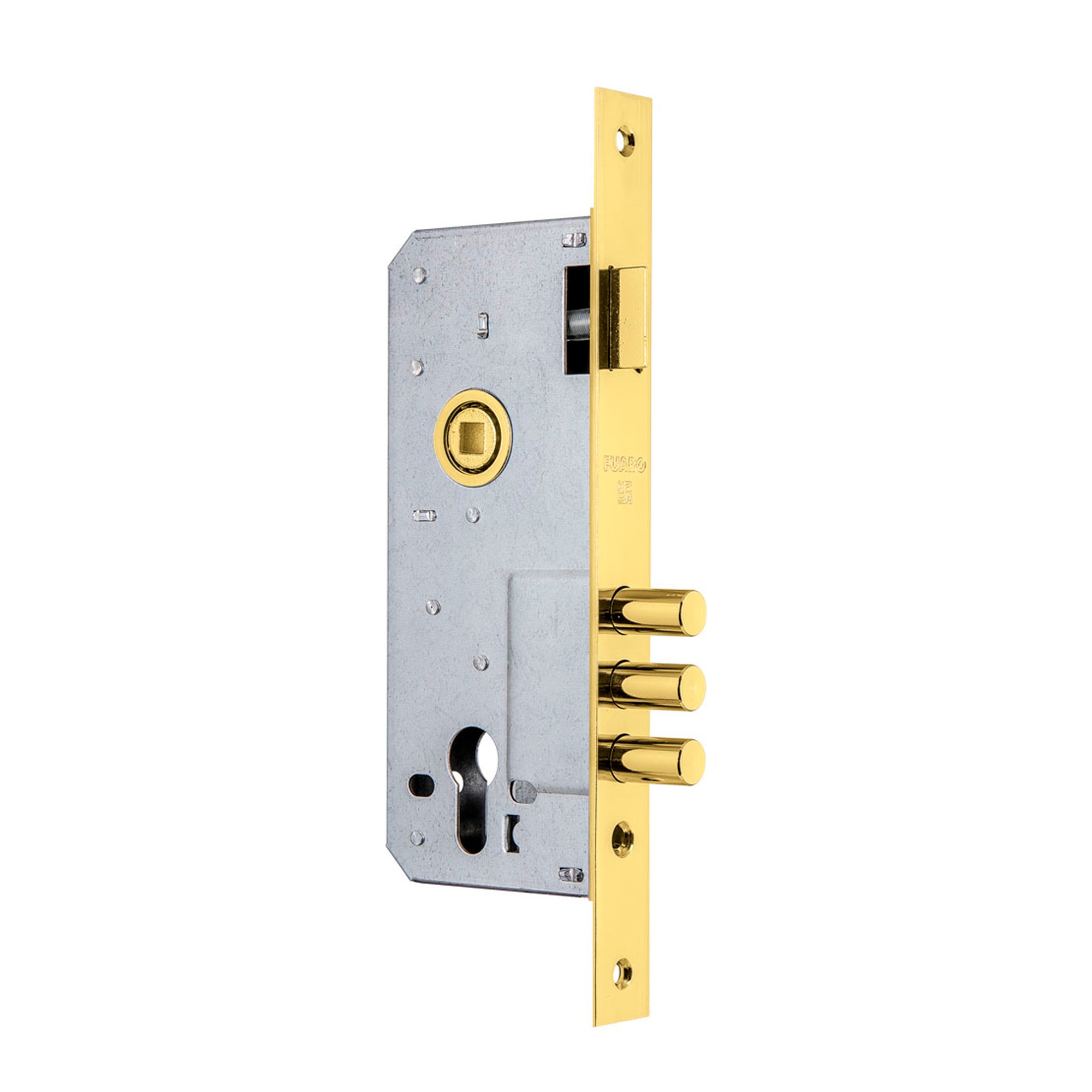 Корпус Fuaro (Фуаро) врезного замка с защёлкой DD900/C-45.85.3MR (900 3MR W/B) PB латунь 