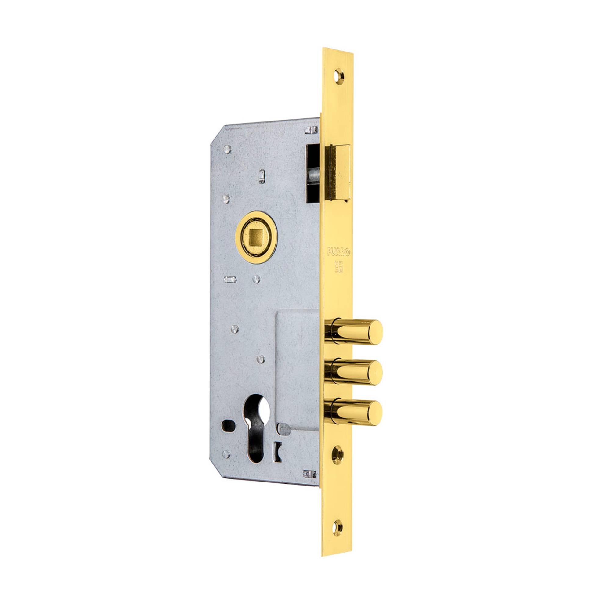 Корпус Fuaro (Фуаро) врезного замка с защёлкой DD900/C-45.85.3MR (900 3MR W/B) PB латунь 