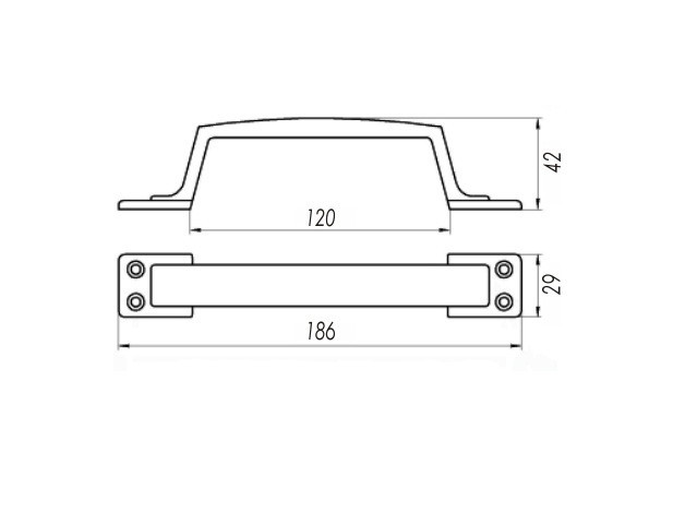 Ручка-скоба Zenit (Зенит) РС100.01 (медь) 
