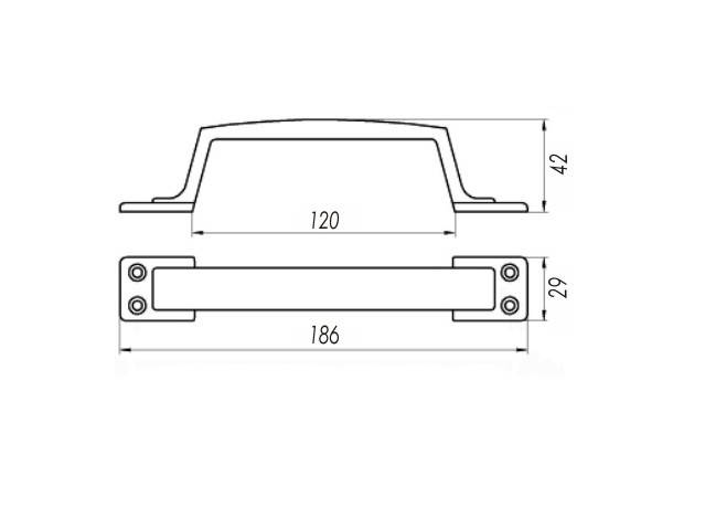 Ручка-скоба Zenit (Зенит) РС100.01 (медь) 