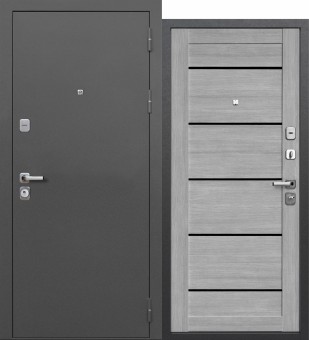 9 см Серебро Дымчатый дуб Царга (Неаполь) черное стекло