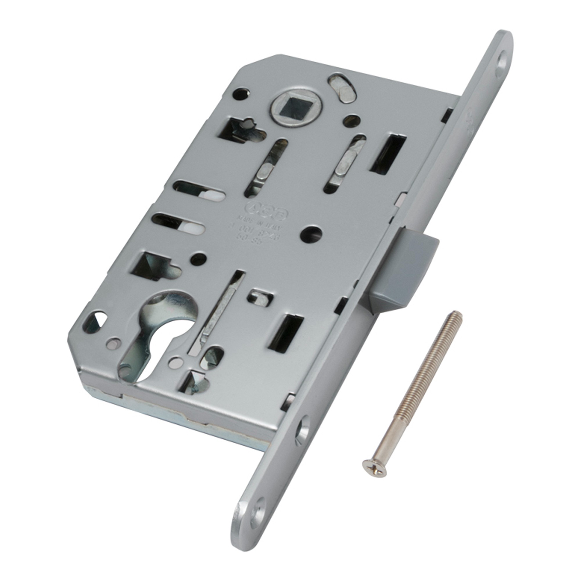 Корпус AGB (АГБ) врезного замка под цилиндр MEDIANA EVOLUTION B01103.50.06 (никель) 