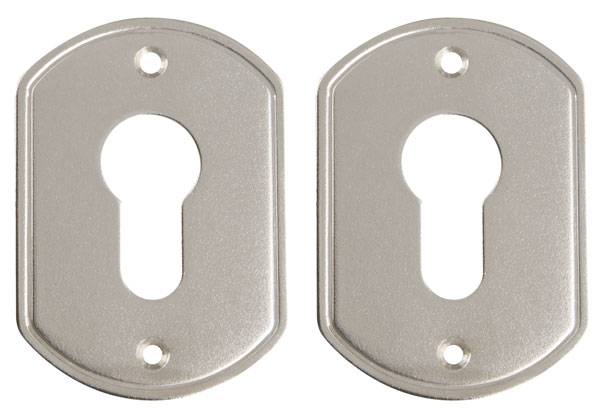 Накладки Guardian (Гардиан) под цилиндр "" никель ГН 30 /пара/, плоская /123:475/ 