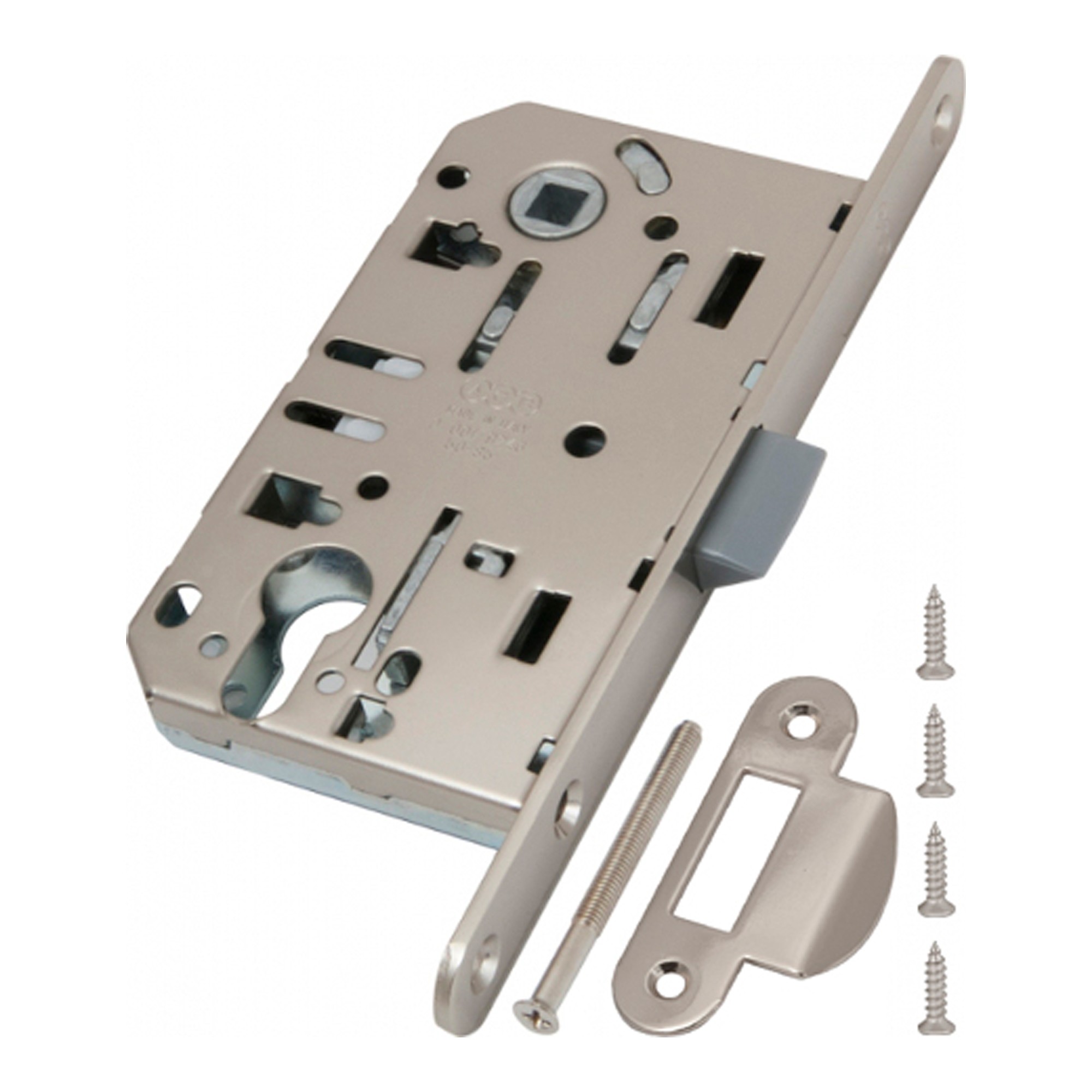 Корпус замка AGB (АГБ) под цил. MEDIANA EVOLUTION B01103.50.34.567 с отв. планкой B01000.13 (мат хром) 