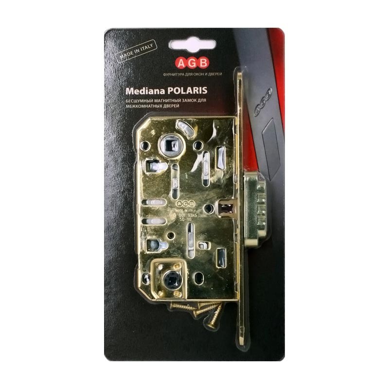 B06102.50.03.567 AGB (АГБ) Защелка врезная WC (лат.) с отв. пл. B2402.05.03 MEDIANA POLARIS 