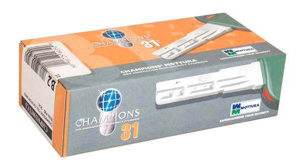 Цилиндровый механизм Mottura (Моттура) под вертушку C31F363601C5 (72 мм/31+10+31), МАТ.НИКЕЛЬ 