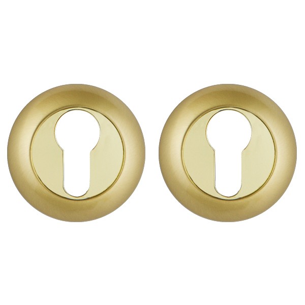 Накладка Punto (Пунто) под цилиндр ET.R.TL54 (ET TL) SG/GP-4 матовое золото/золото 