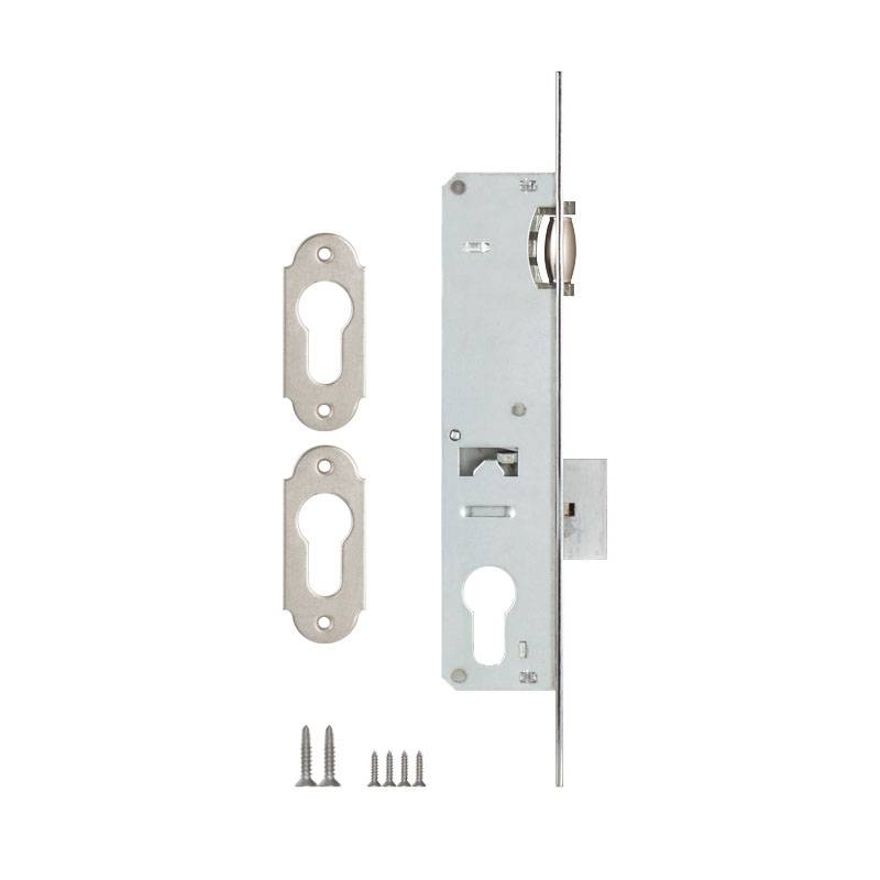 Корпус Kale kilit (Кале килит) узкопрофильного замка с роликовой защёлкой 155/P (25 mm) w/b (хром) (без отв. планки) 