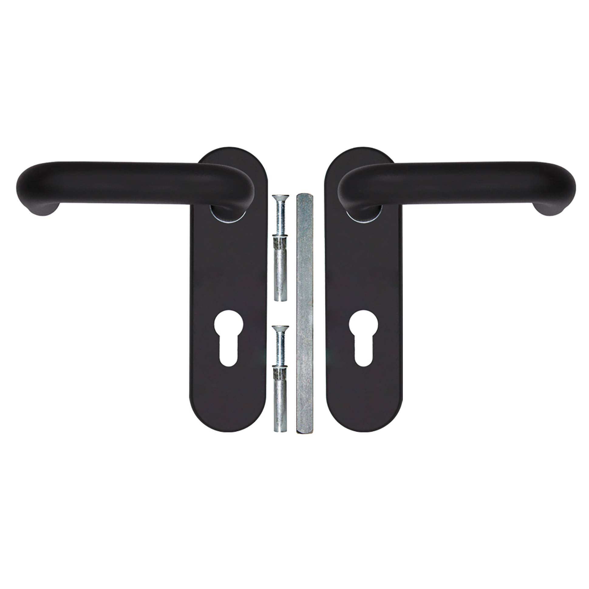 Ручка Fuaro (Фуаро) дверная FP.DH172.0433 NE (DH-0433 NE) (9x140) с пружиной BL-24 черный 