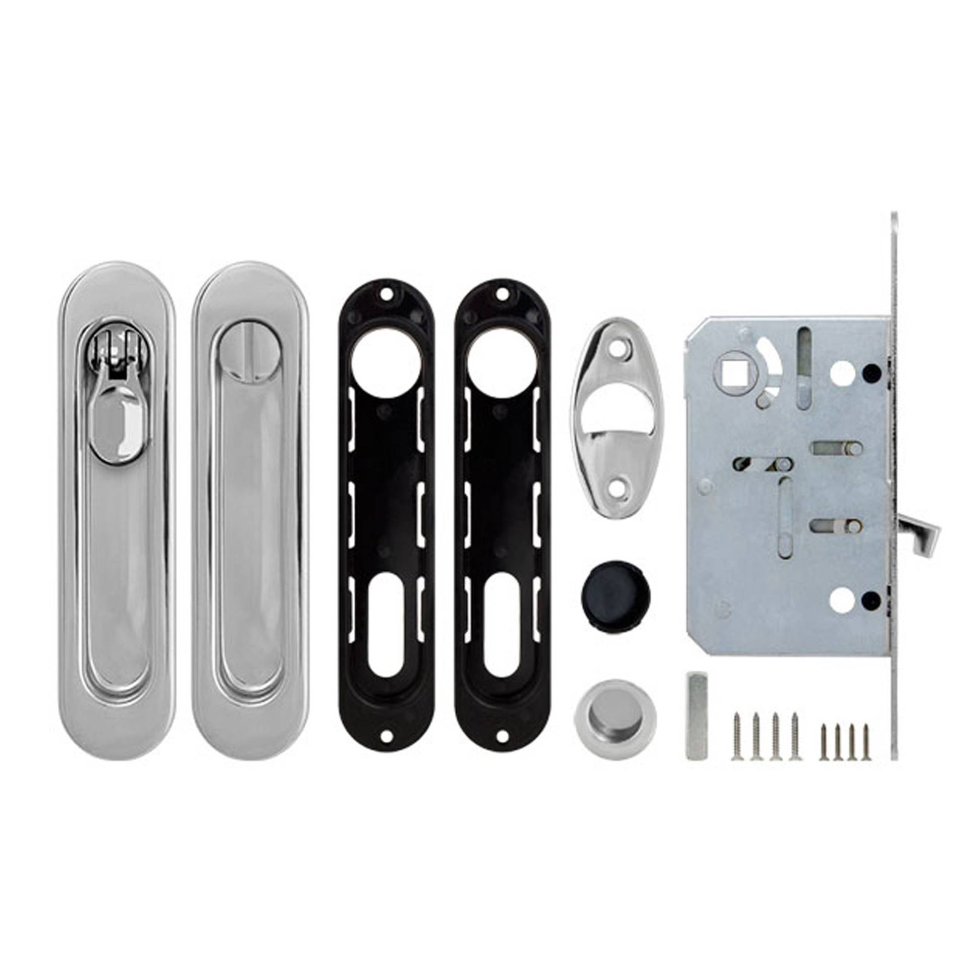 Набор Armadillo (Армадилло) для раздвижных дверей SH.LD152.KIT011-BK (SH011-BK) СP-8 хром 