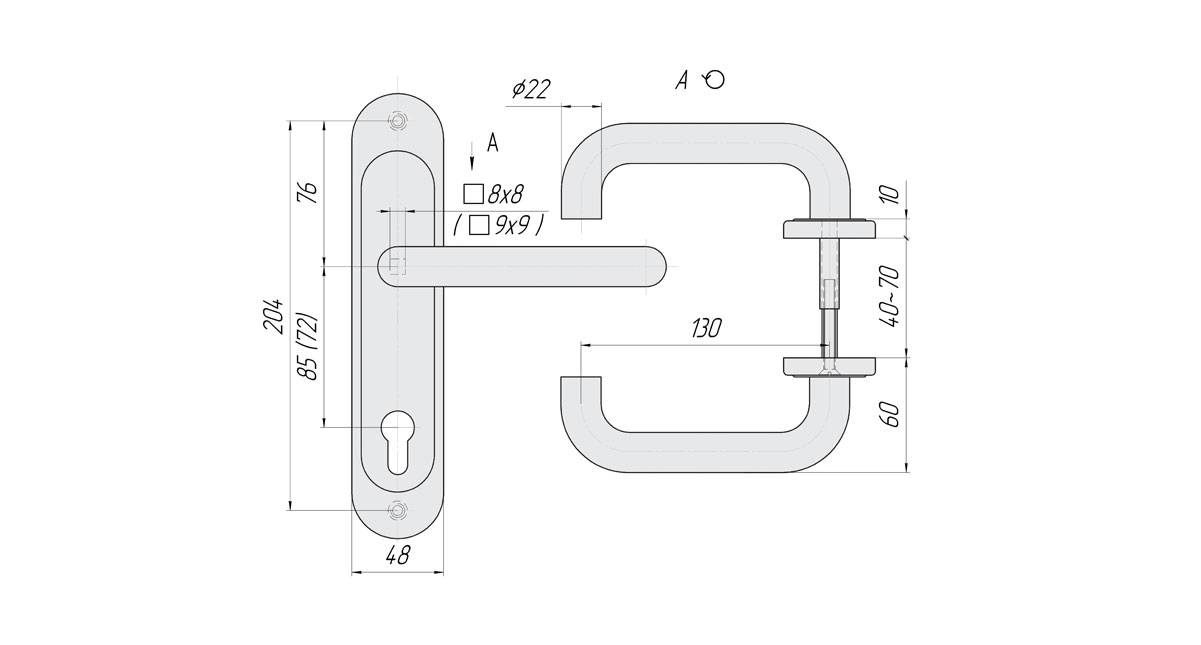 Ручка Crit-M (Крит-М) на планке Р85-5858У-Хш /00350/ 