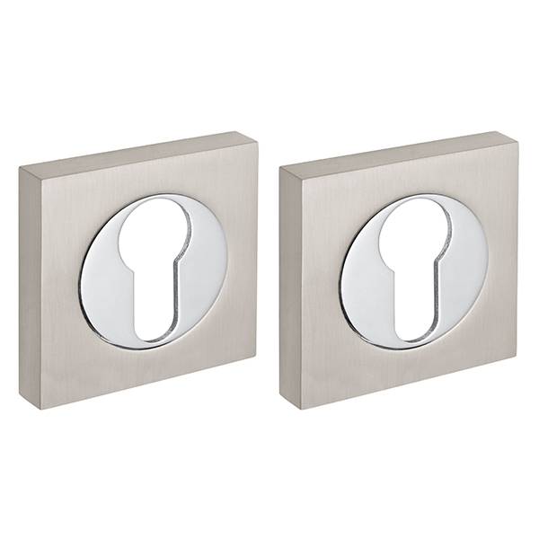 Накладка Fuaro (Фуаро) под цилиндр ET.K.KM52 (ET KM) SN/CP-3 матовый никель/хром 