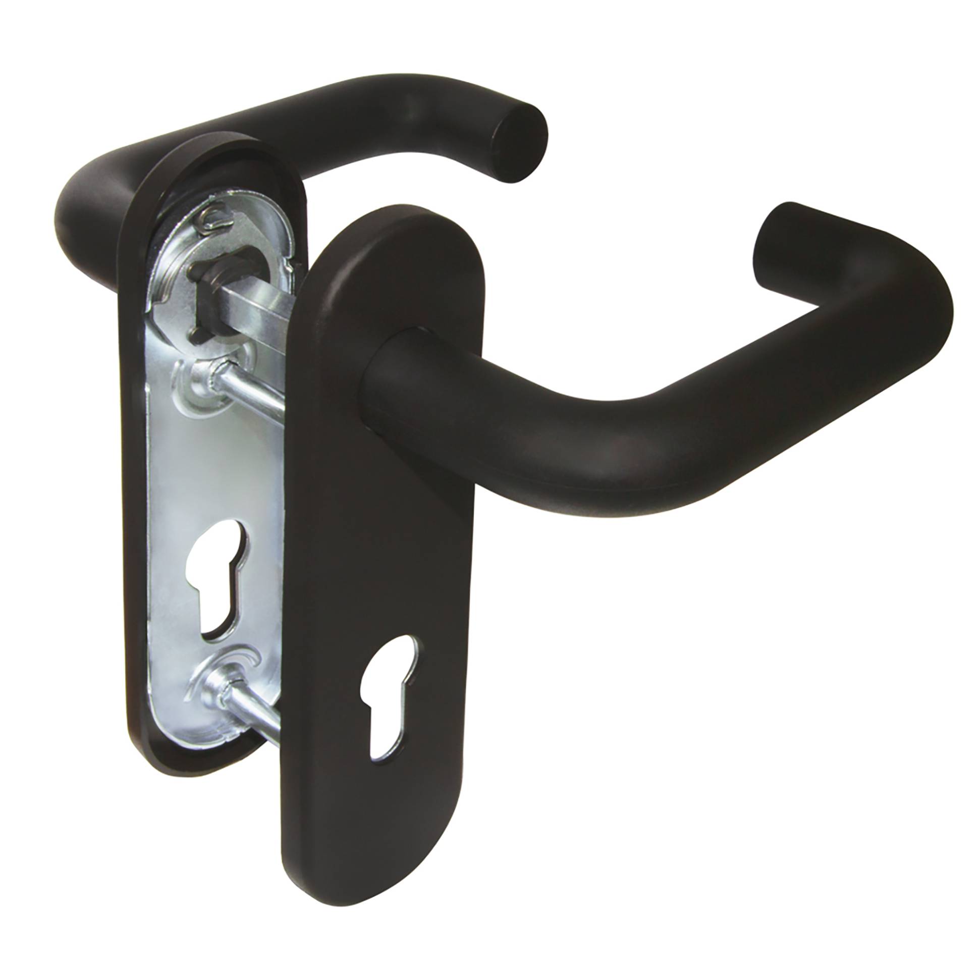 Ручка Fuaro (Фуаро) дверная FP.DH172.0433 NE (DH-0433 NE) (9x130) с пружиной BL-24 черный 