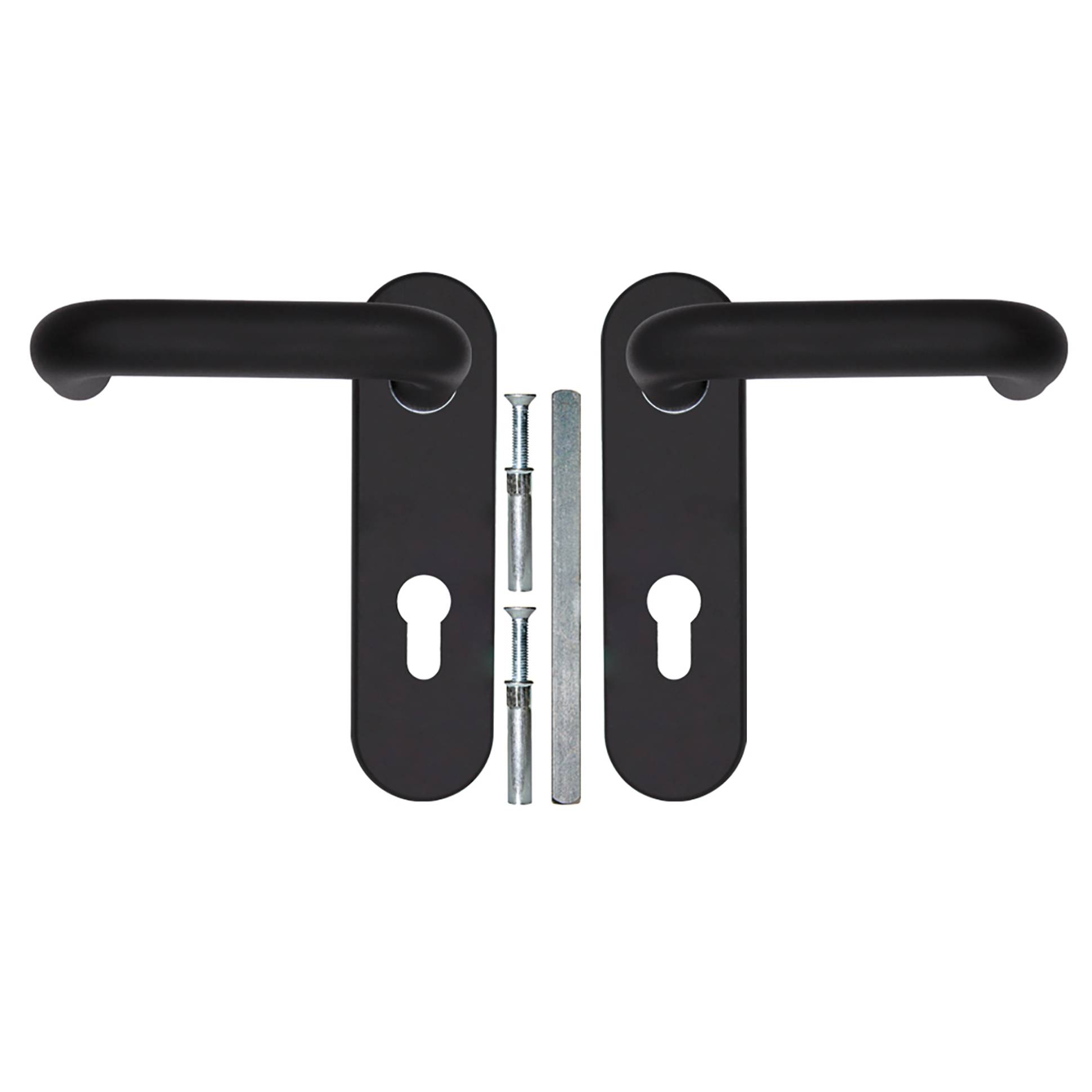 Ручка Fuaro (Фуаро) дверная FP.DH172.0433 NE (DH-0433 NE) (9x130) с пружиной BL-24 черный 