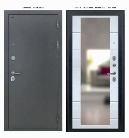 OSCAR Антик серебро/зеркало 96 правая