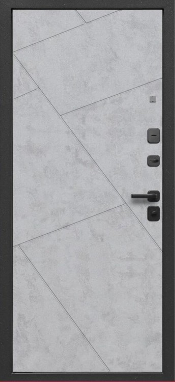 Геометрия Сатин черный, Бетон лофт грей / Бетон Снежный