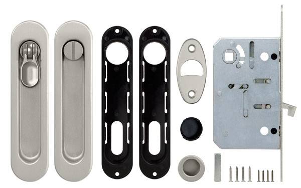 Набор Armadillo (Армадилло) для раздвижных дверей SH.LD152.KIT011-BK (SH011-BK) SN-3 матовый никель 