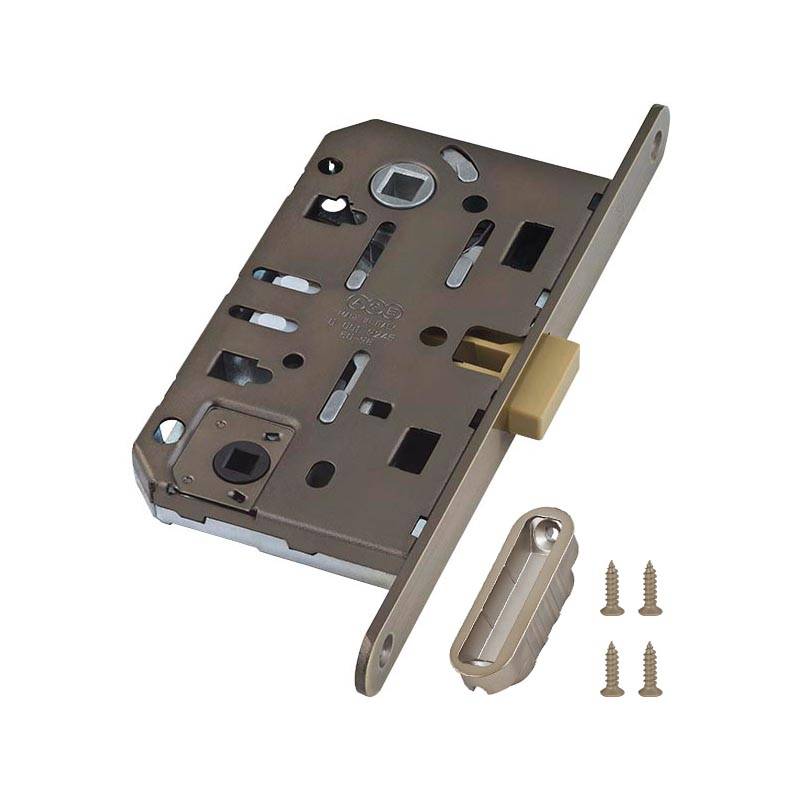 B06102.50.12.567 AGB (АГБ) Защелка врезная WC (ант. бр.) с отв. пл. B02402.05.12 MEDIANA POLARIS 