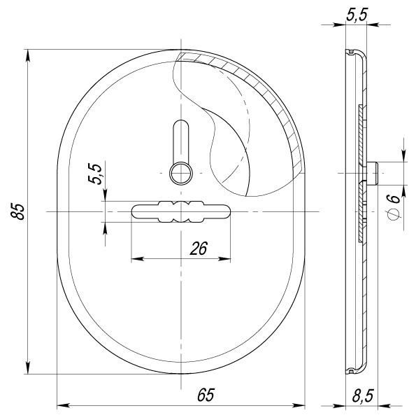 Накладка Fuaro (Фуаро) на сувальдный замок ESC.S-lift.SF/OV.476 (ESC 476) с шторкой AB зелёная бронза 