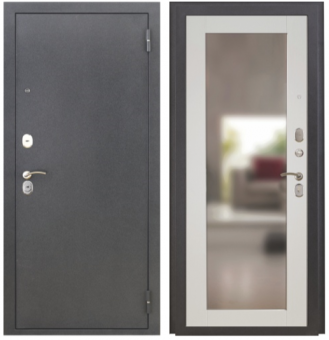 Тайгер ПРАЙМ Зеркало / Антик серебро - белое дерево