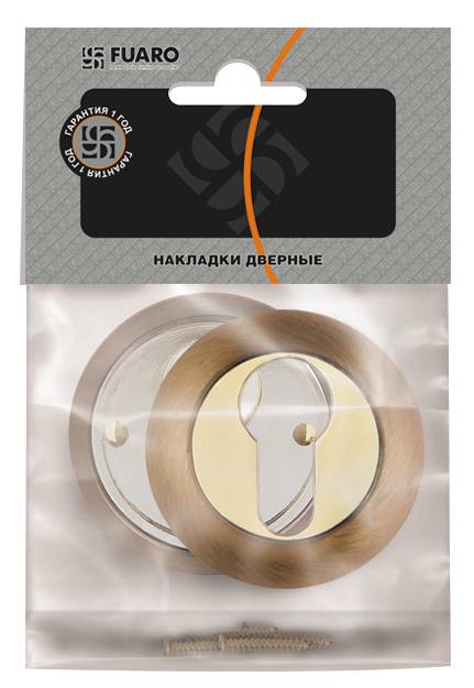 Накладка Fuaro (Фуаро) под цилиндр ET.R.RM54 (ET RM) AB/GP-7 бронза/золото 