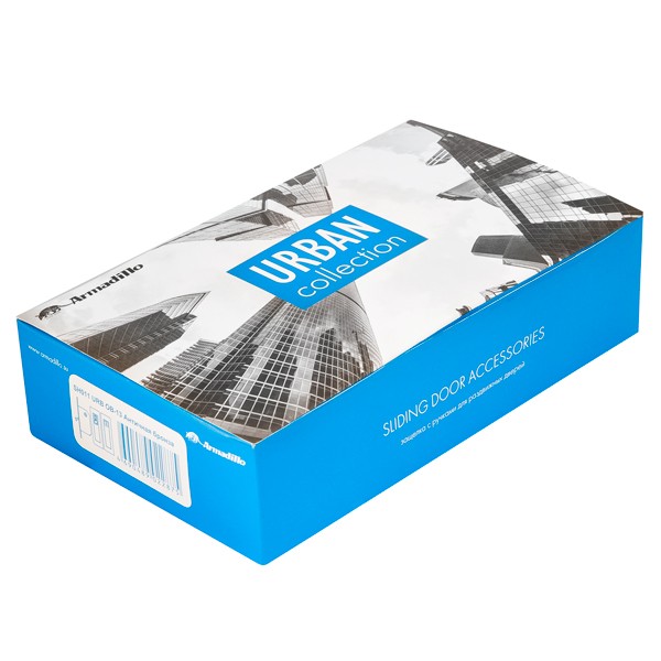 Защелка Armadillo (Армадилло) с ручками для раздвижных дверей SH.URB153.KIT011-BK (SH011 URB) SN-3 матовый никель 