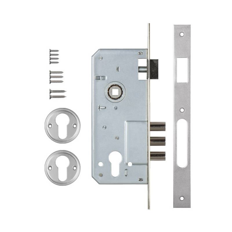 Корпус Kale kilit (Кале килит) врезного замка с защёлкой 152/3MR (45 mm) w/b (никель) 