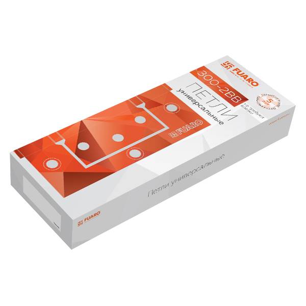 Петля Fuaro (Фуаро) универсальная без врезки IN4300W SN (300-2BB 100x2) мат. никель 