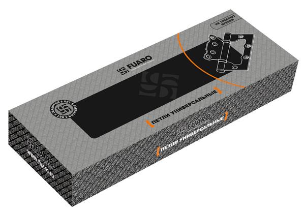 Петля Fuaro (Фуаро) универсальная без врезки IN4500W SN (500-2BB 100x2,5) мат. никель 