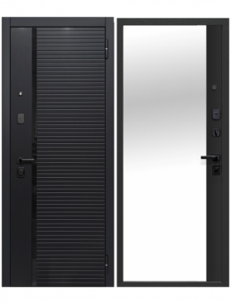 Черное Зеркало Сатин черный, лакобель черный / Сатин черный