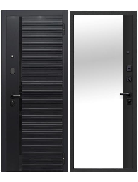 Черное Зеркало Сатин черный, лакобель черный / Сатин черный