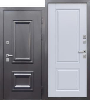 Термо 3D Багет букле антрацит/Белый