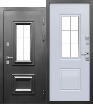 Термо 3D Стеклопакет Графит/Белый