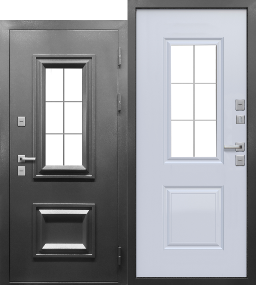 Термо 3D Стеклопакет Графит/Белый