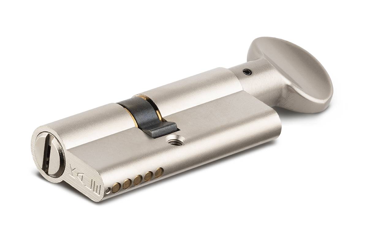 Цилиндровый механизм Kale kilit (Кале килит) с вертушкой 164 BM/100 (40+10+50) mm никель 5 кл. 