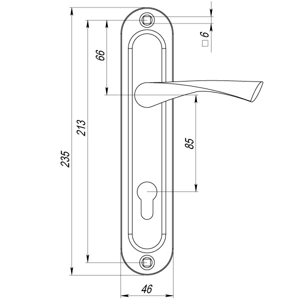 Ручка Punto (Пунто) на планке HANDLE90.CRONA.18-85 (P90 8518 CRONA) СP хром 