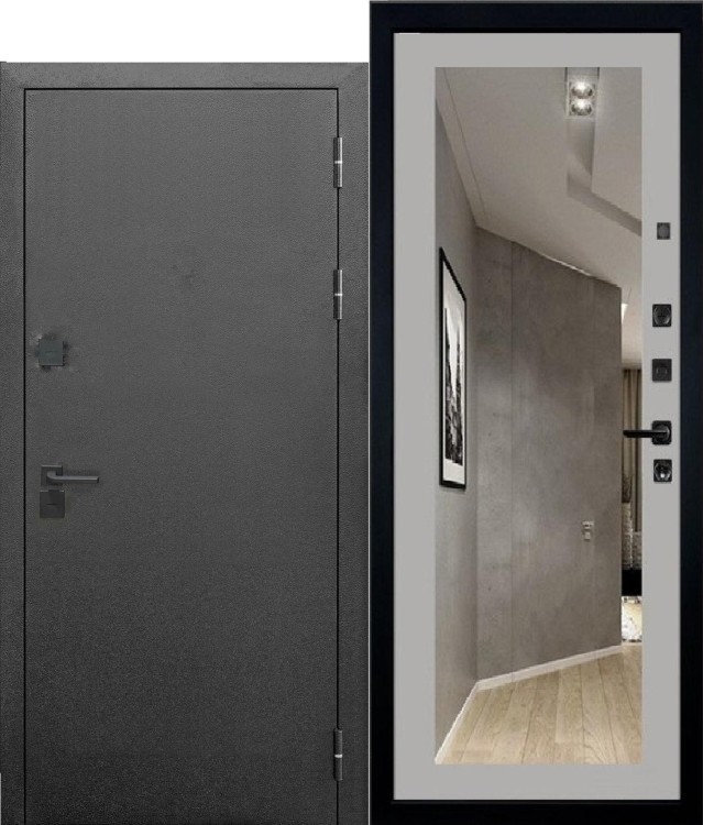 Термокс Серебро / Лиственница бежевая с зеркалом