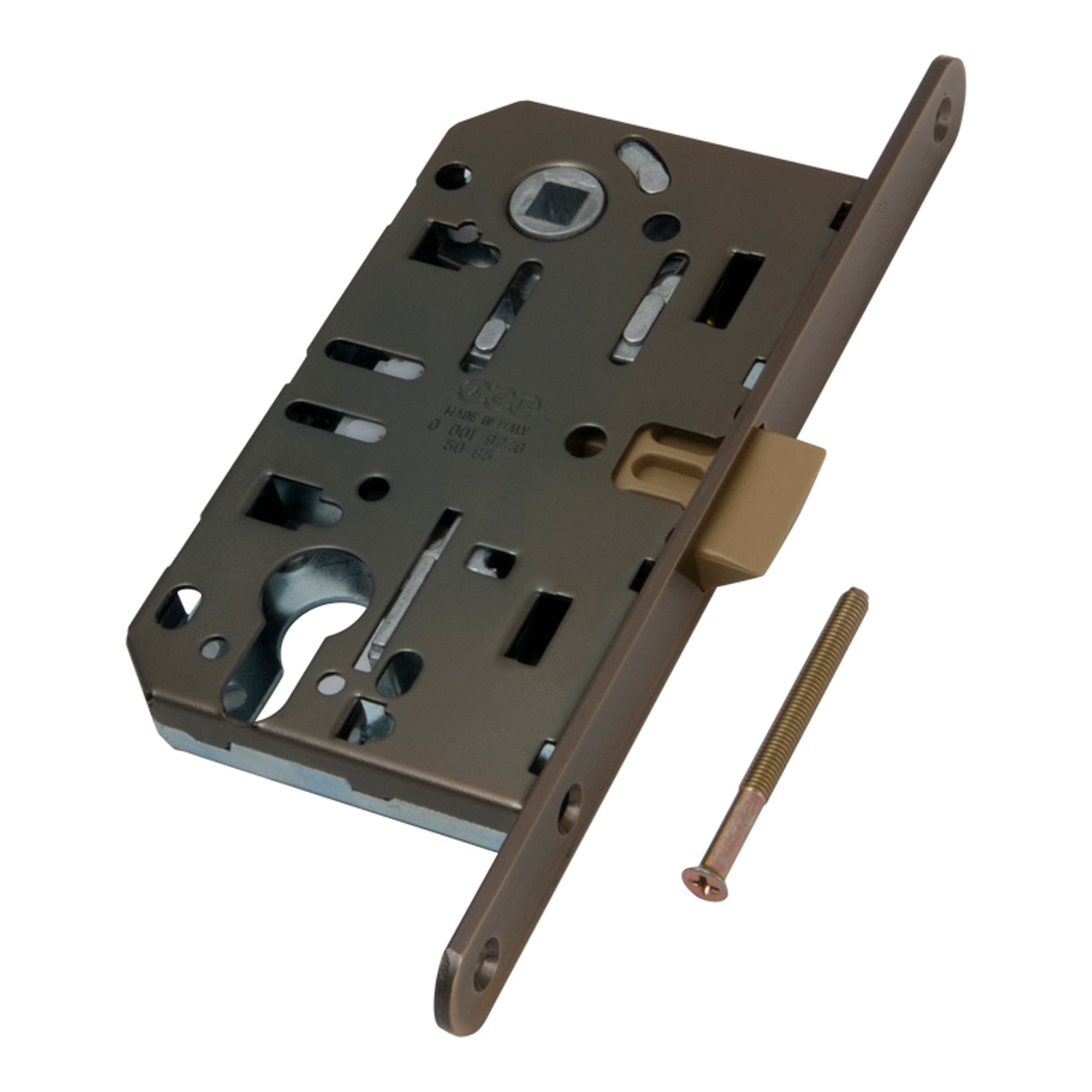 Корпус AGB (АГБ) врезного замка под цилиндр MEDIANA EVOLUTION B01103.50.12 (античная бронза) 